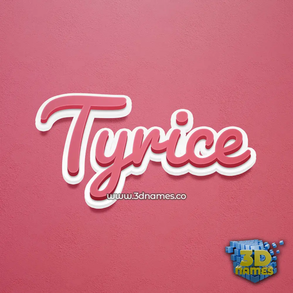 tyrice in Red Scribble style - 3D name wallpaper