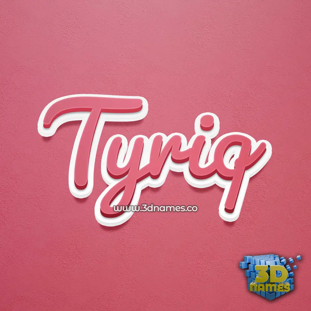 tyriq in Red Scribble style - 3D name wallpaper