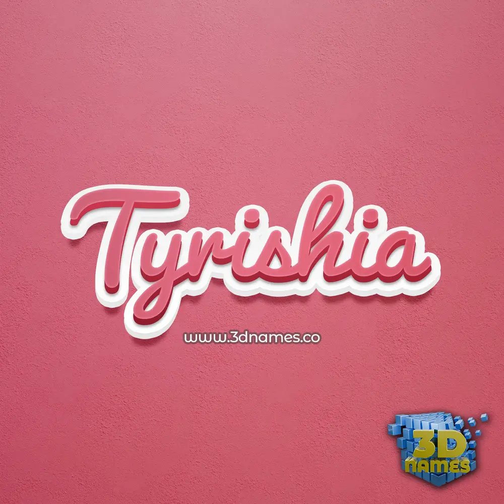 tyrishia in Red Scribble style - 3D name wallpaper