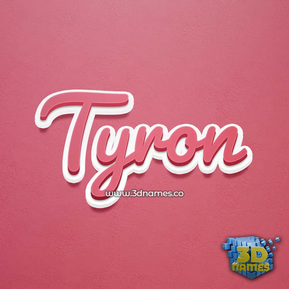 tyron in Red Scribble style - 3D name wallpaper