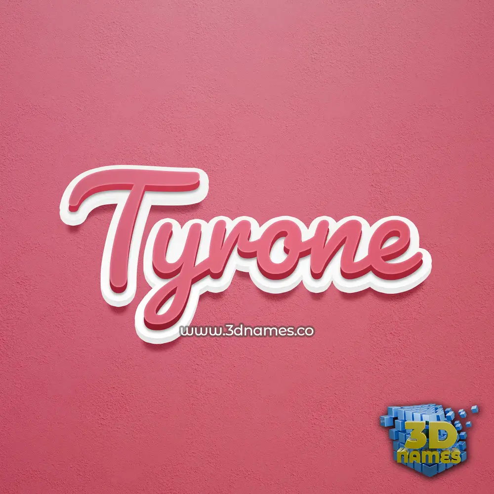 tyrone in Red Scribble style - 3D name wallpaper
