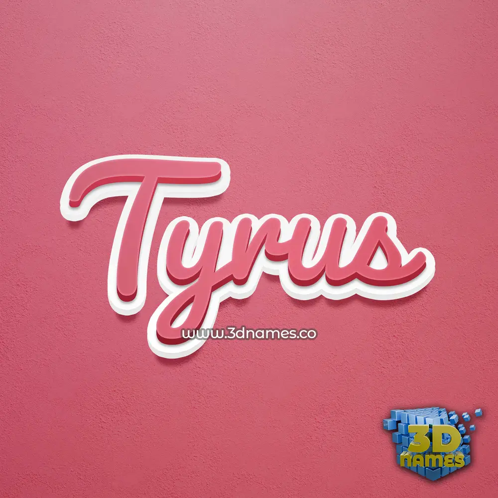 tyrus in Red Scribble style - 3D name wallpaper