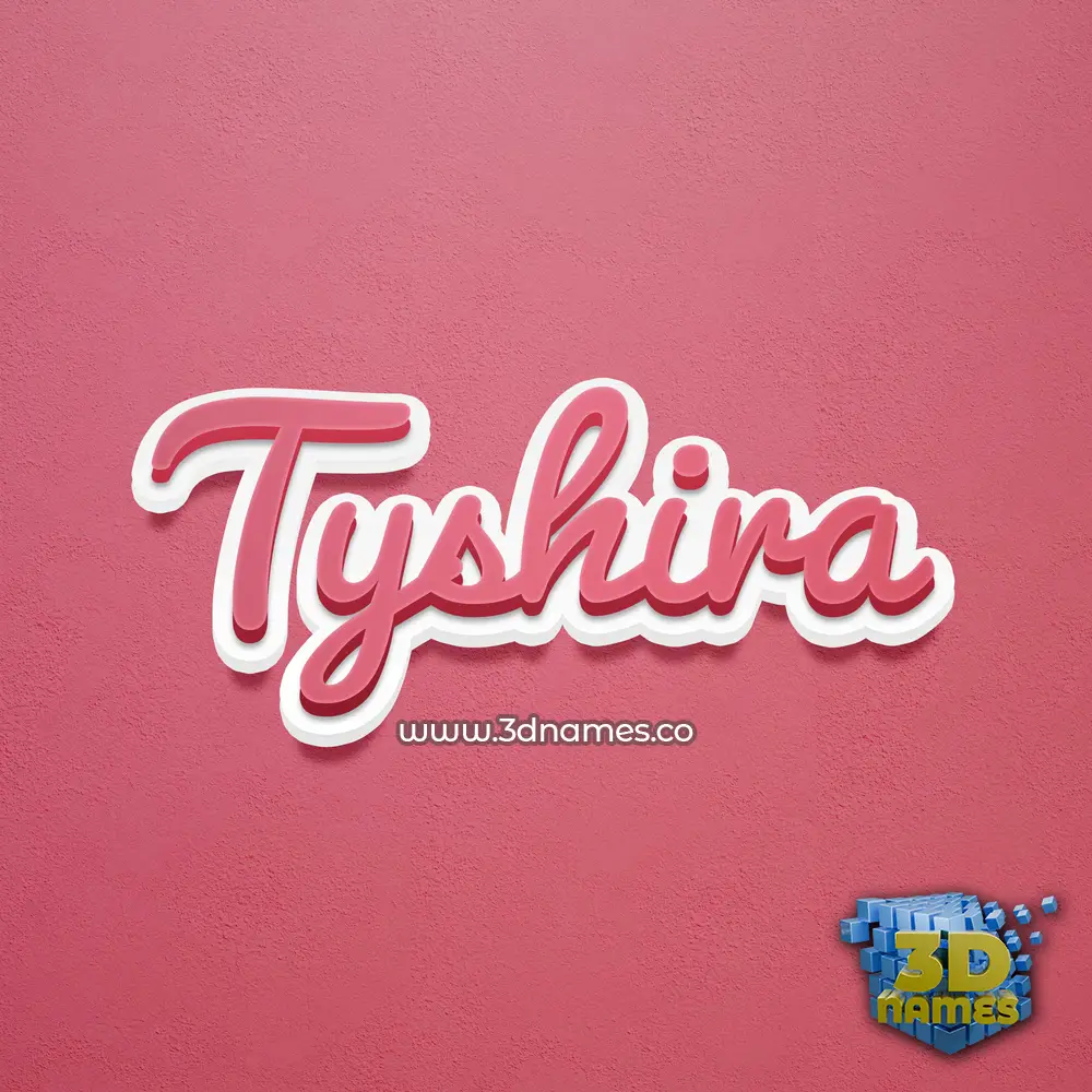 tyshira in Red Scribble style - 3D name wallpaper