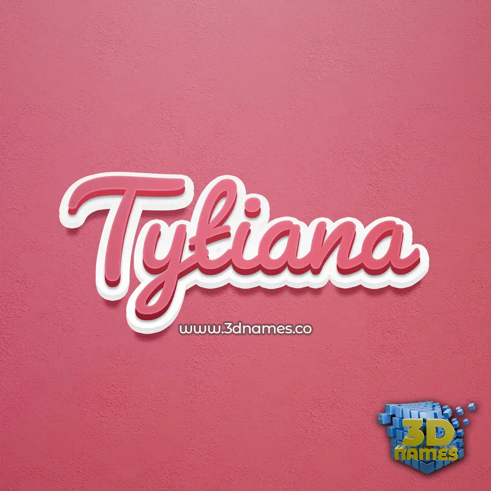 tytiana in Red Scribble style - 3D name wallpaper