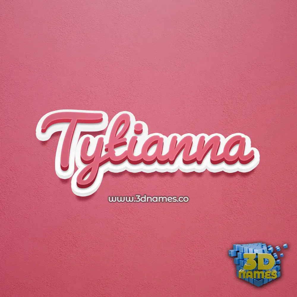 tytianna in Red Scribble style - 3D name wallpaper