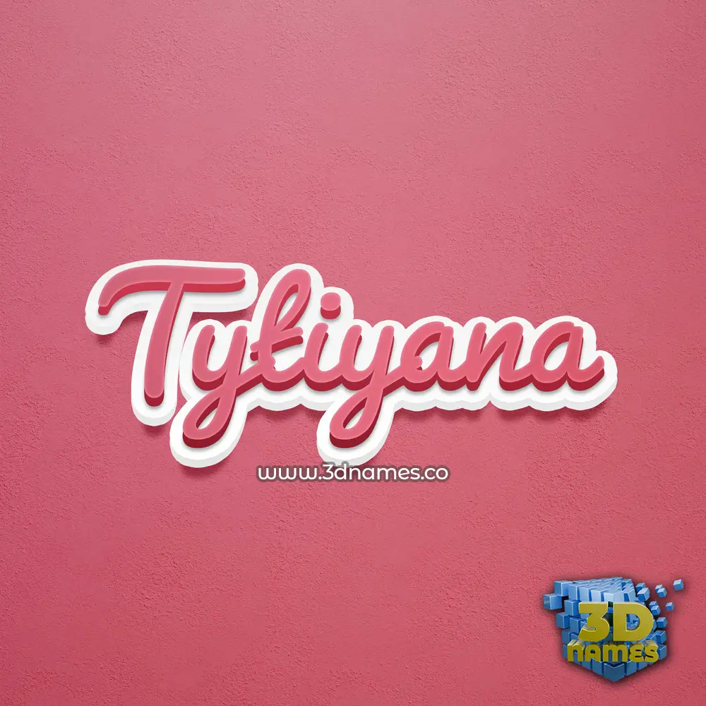 tytiyana in Red Scribble style - 3D name wallpaper