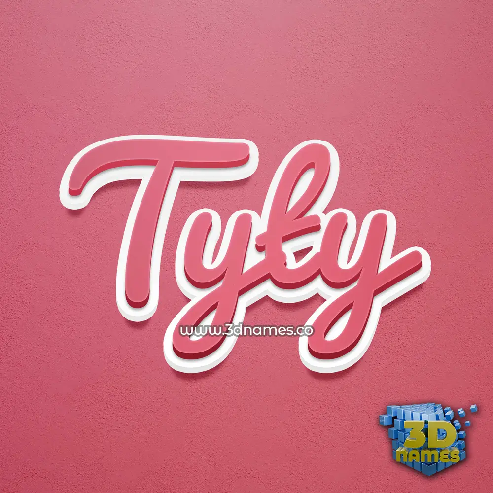 tyty in Red Scribble style - 3D name wallpaper