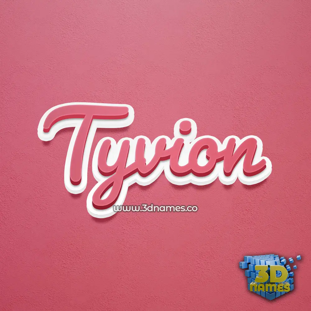 tyvion in Red Scribble style - 3D name wallpaper