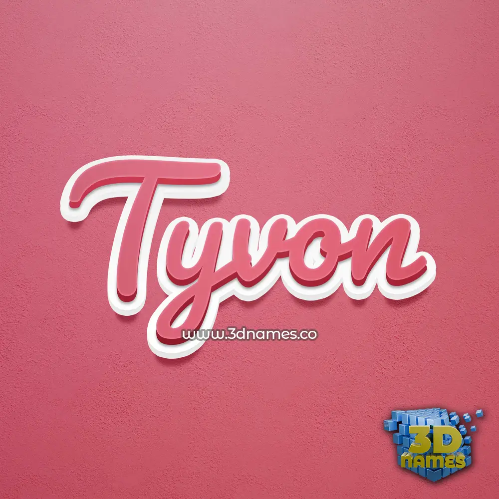 tyvon in Red Scribble style - 3D name wallpaper