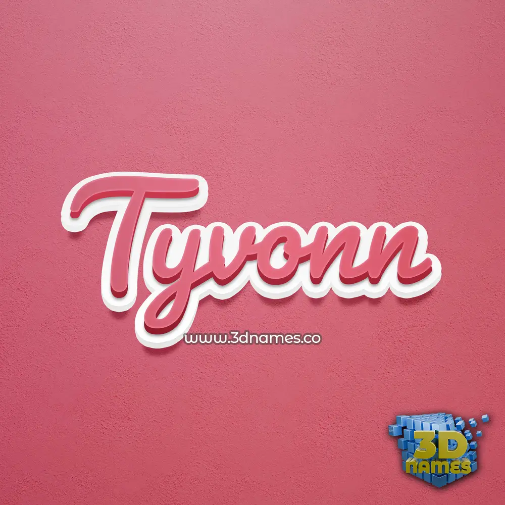tyvonn in Red Scribble style - 3D name wallpaper