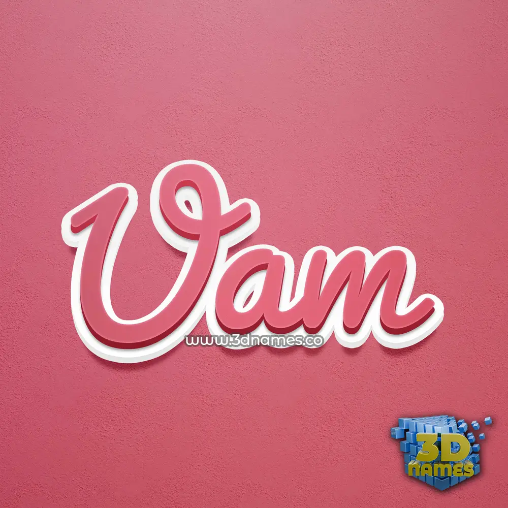 uam in Red Scribble style - 3D name wallpaper