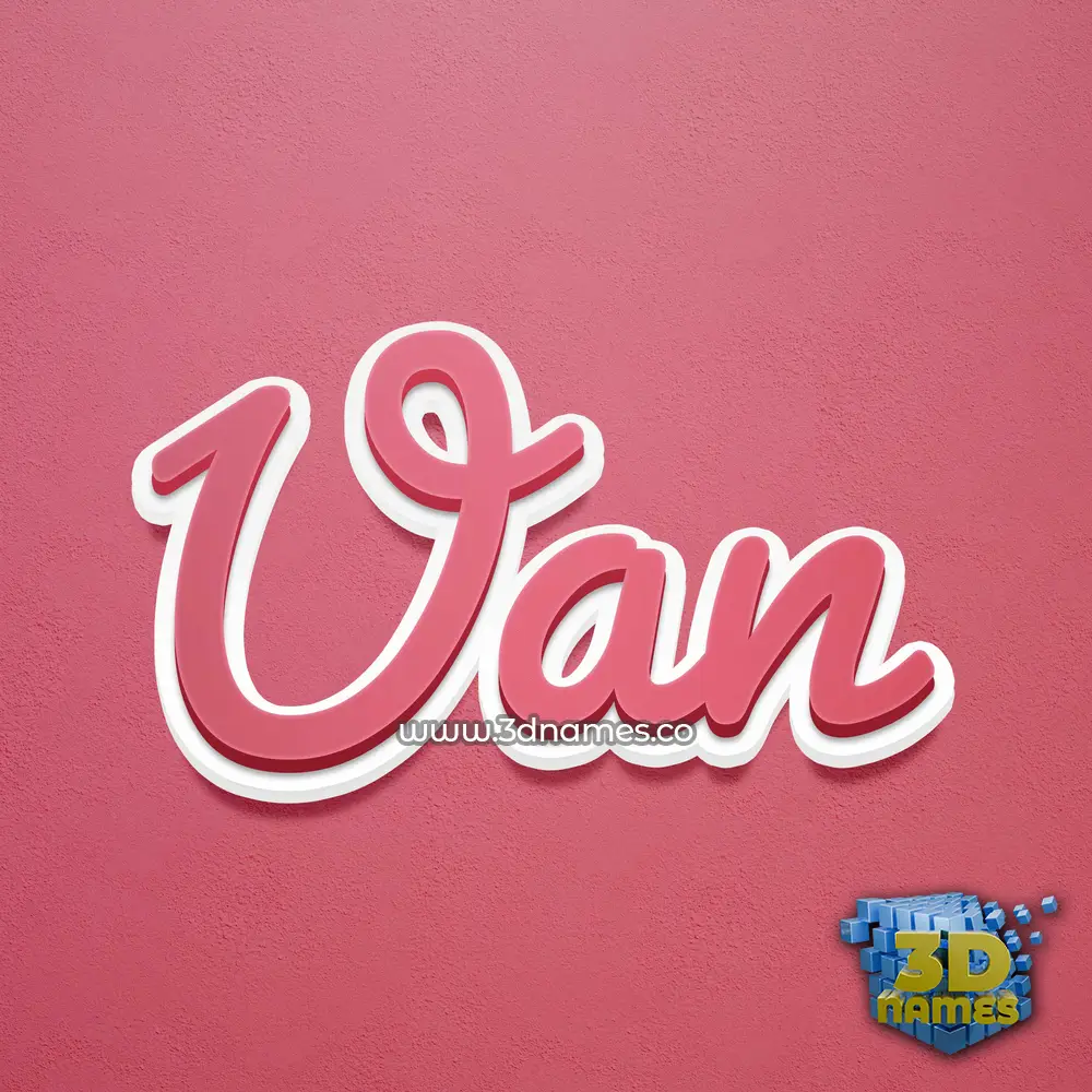 uan in Red Scribble style - 3D name wallpaper