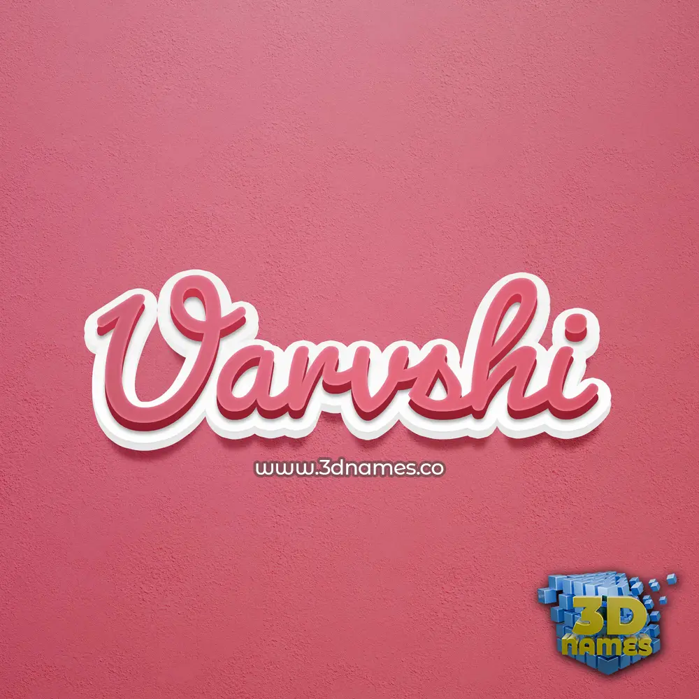 uarvshi in Red Scribble style - 3D name wallpaper