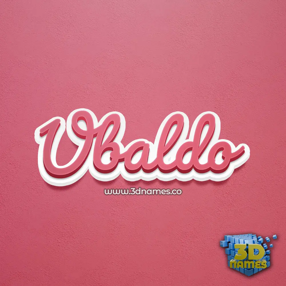 ubaldo in Red Scribble style - 3D name wallpaper
