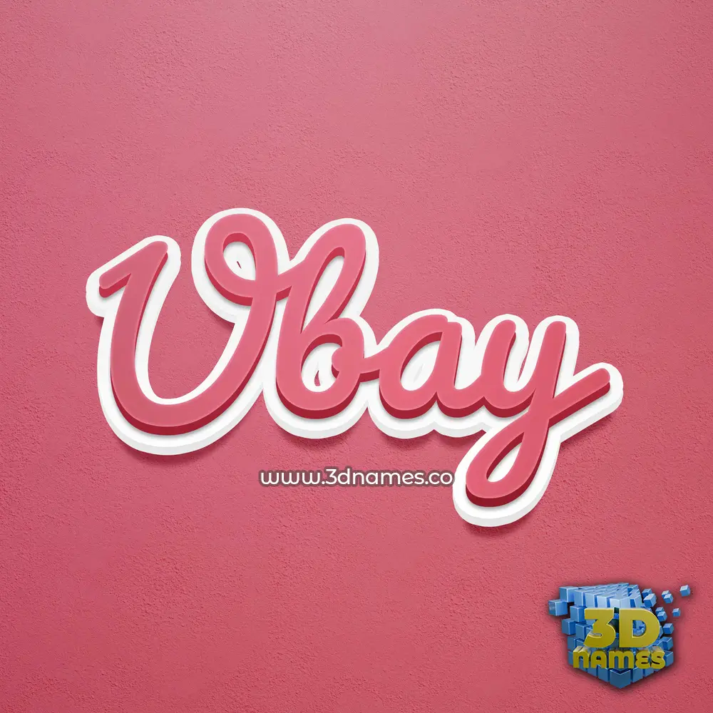 ubay in Red Scribble style - 3D name wallpaper