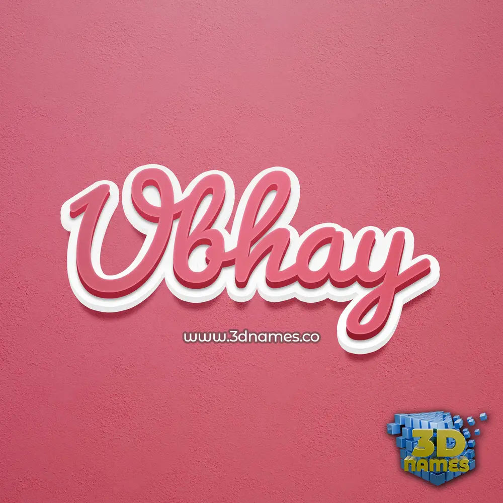 ubhay in Red Scribble style - 3D name wallpaper