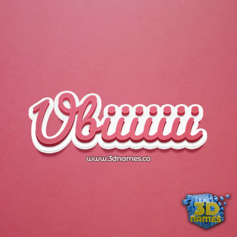 ubiiiiiii in Red Scribble style - 3D name wallpaper