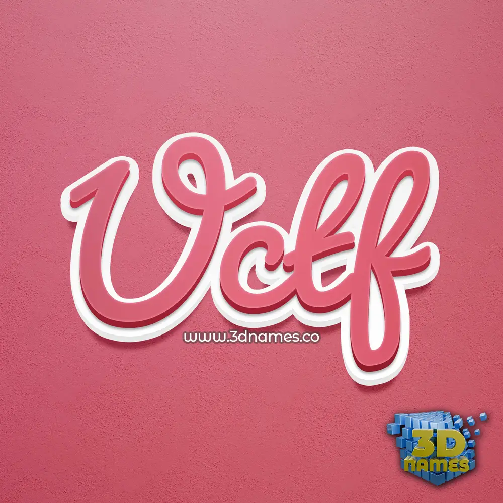 uctf in Red Scribble style - 3D name wallpaper
