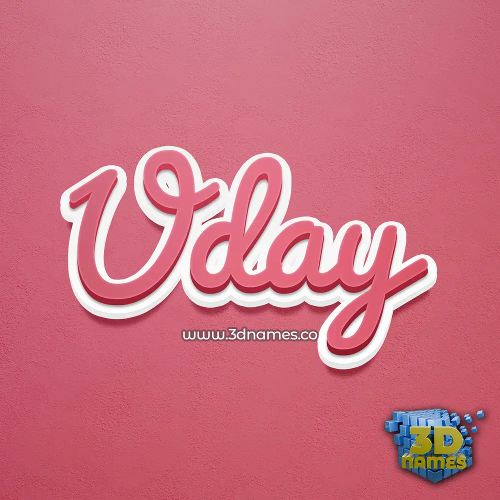 uday in Red Scribble style - 3D name wallpaper