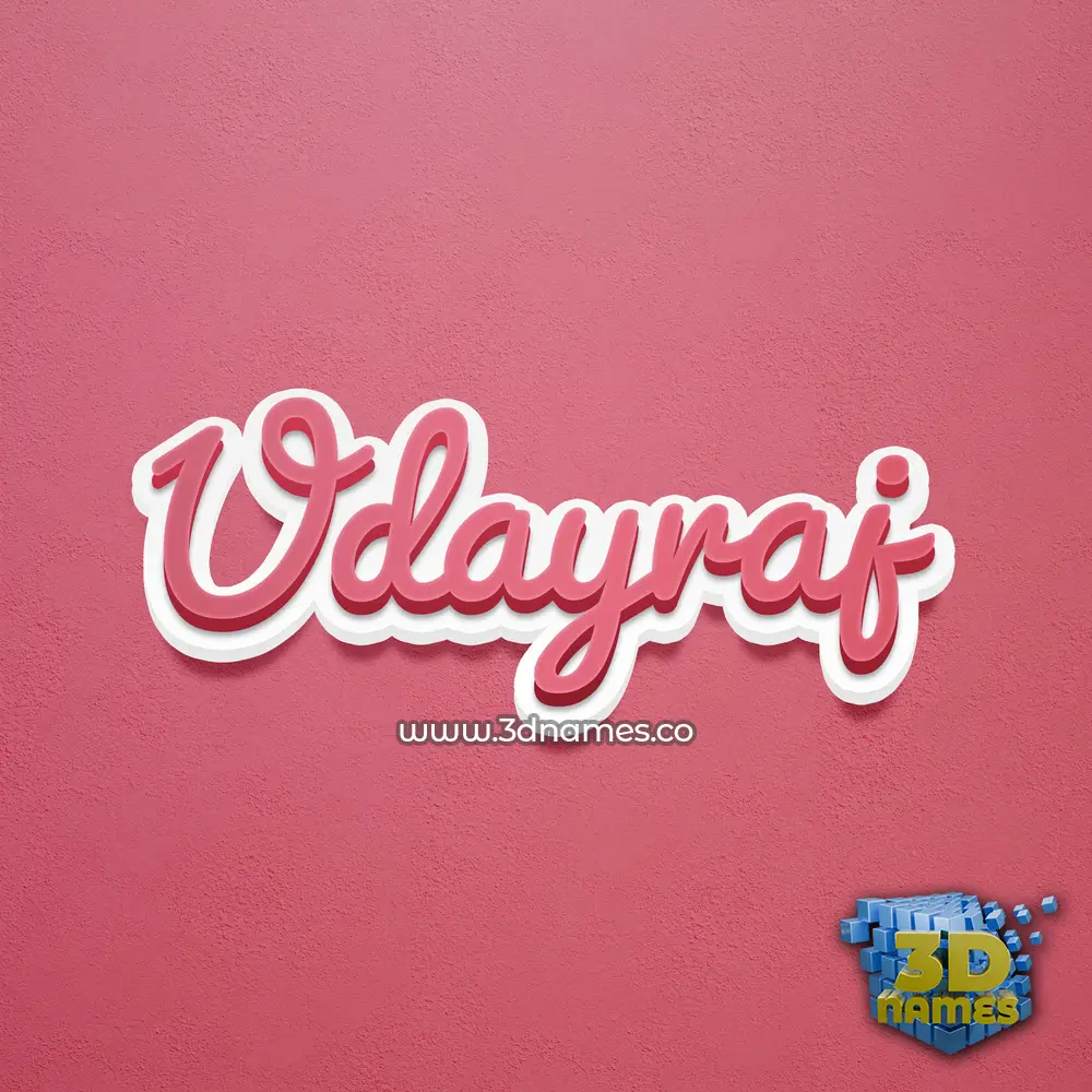 udayraj in Red Scribble style - 3D name wallpaper