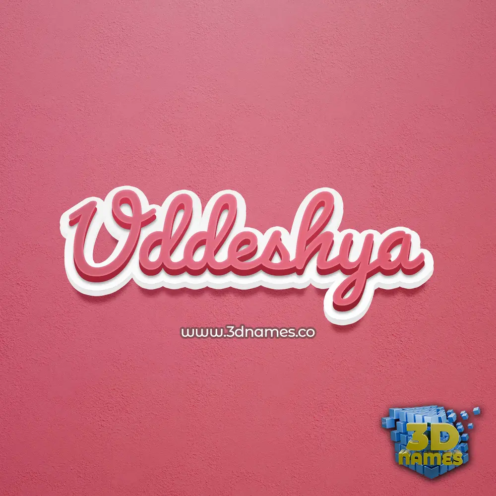 uddeshya in Red Scribble style - 3D name wallpaper