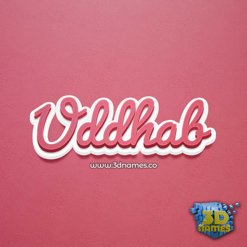 uddhab in Red Scribble style - 3D name wallpaper