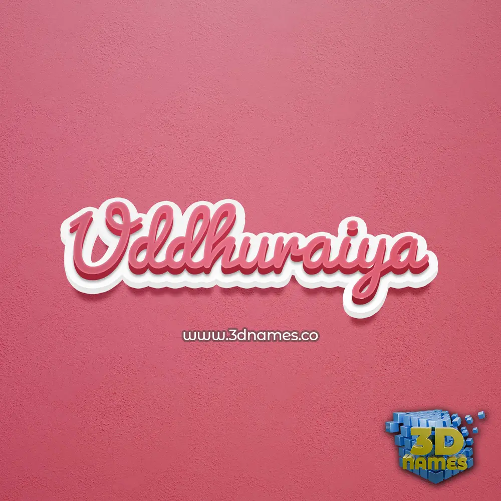 uddhuraiya in Red Scribble style - 3D name wallpaper