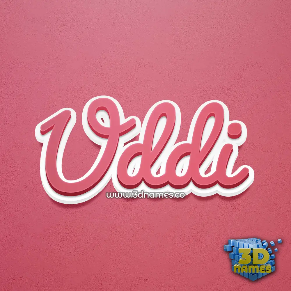 uddi in Red Scribble style - 3D name wallpaper