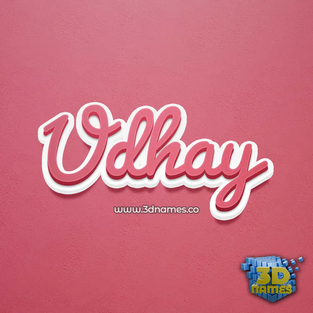 udhay in Red Scribble style - 3D name wallpaper
