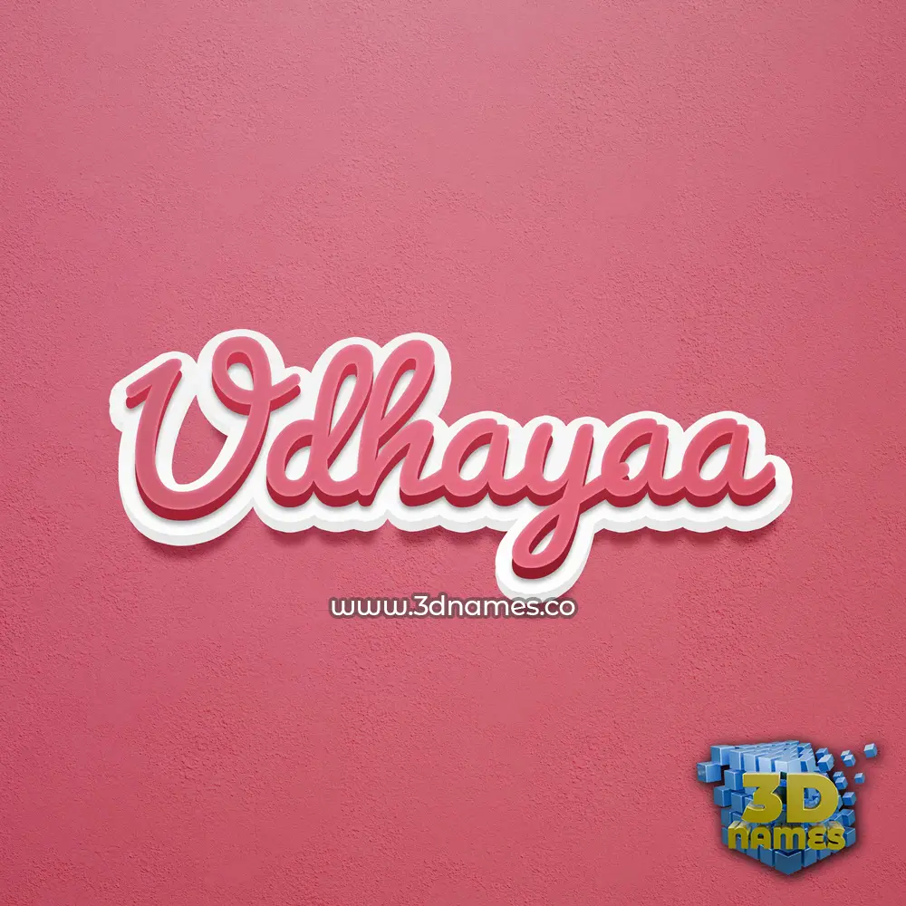 udhayaa in Red Scribble style - 3D name wallpaper