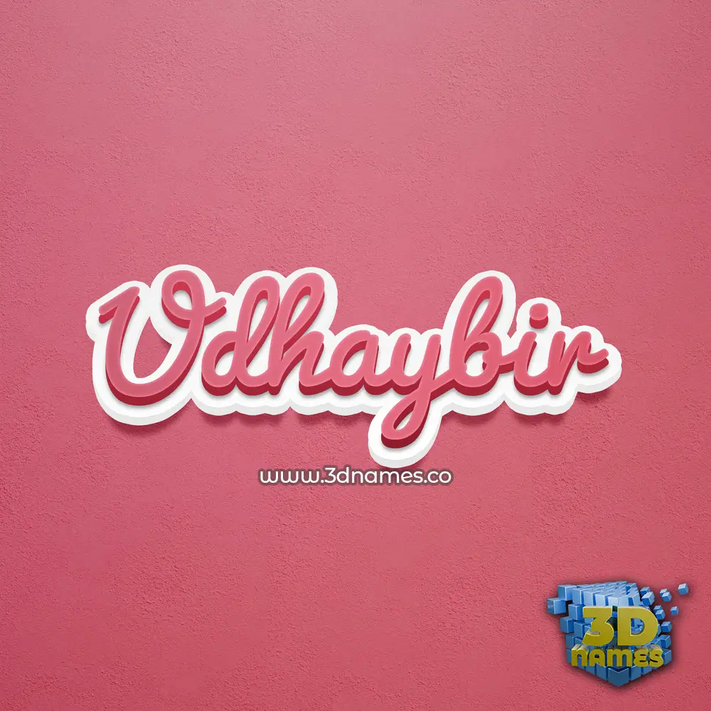 udhaybir in Red Scribble style - 3D name wallpaper
