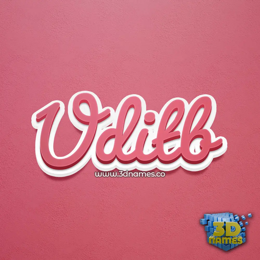 uditb in Red Scribble style - 3D name wallpaper