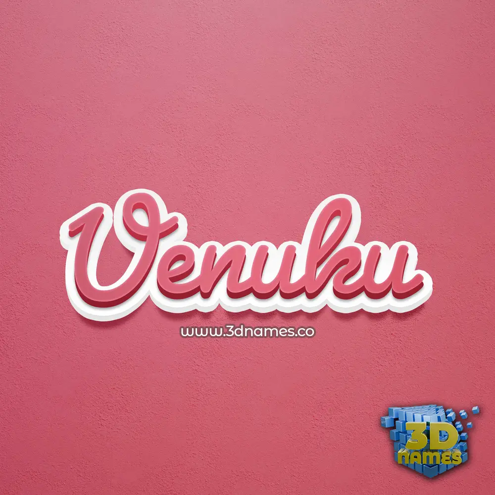 uenuku in Red Scribble style - 3D name wallpaper