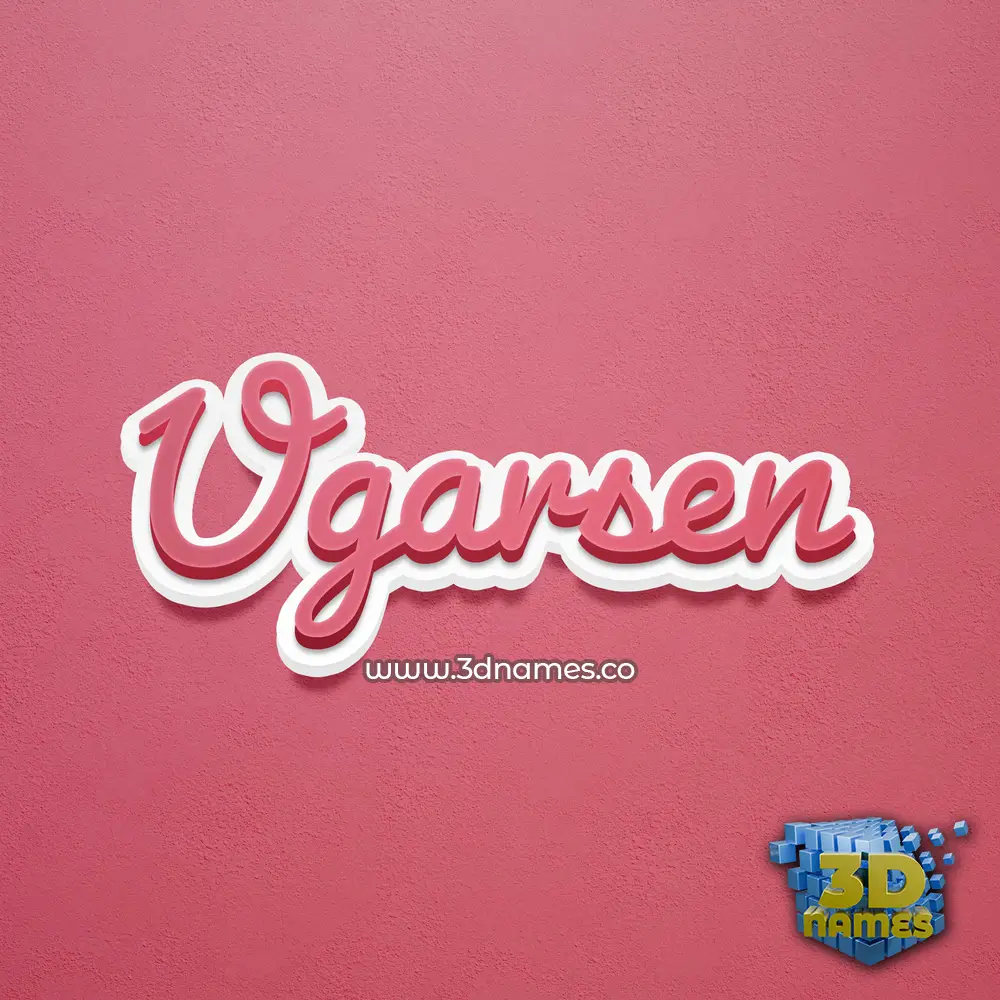 ugarsen in Red Scribble style - 3D name wallpaper