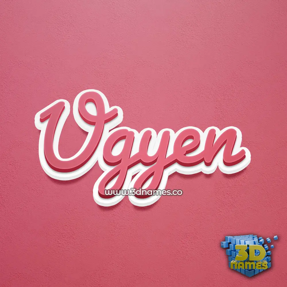 ugyen in Red Scribble style - 3D name wallpaper