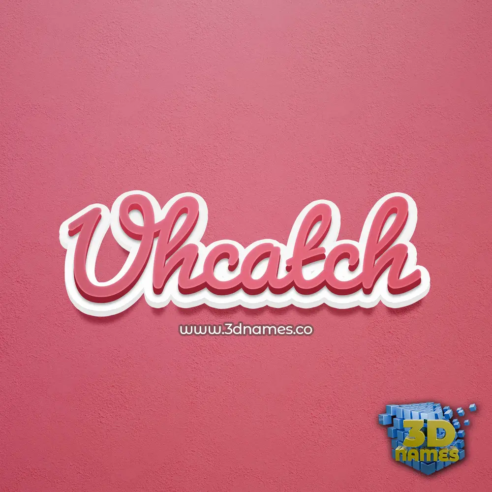 uhcatch in Red Scribble style - 3D name wallpaper