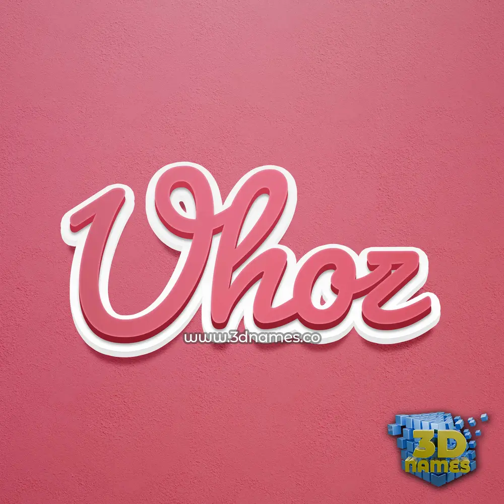 uhoz in Red Scribble style - 3D name wallpaper