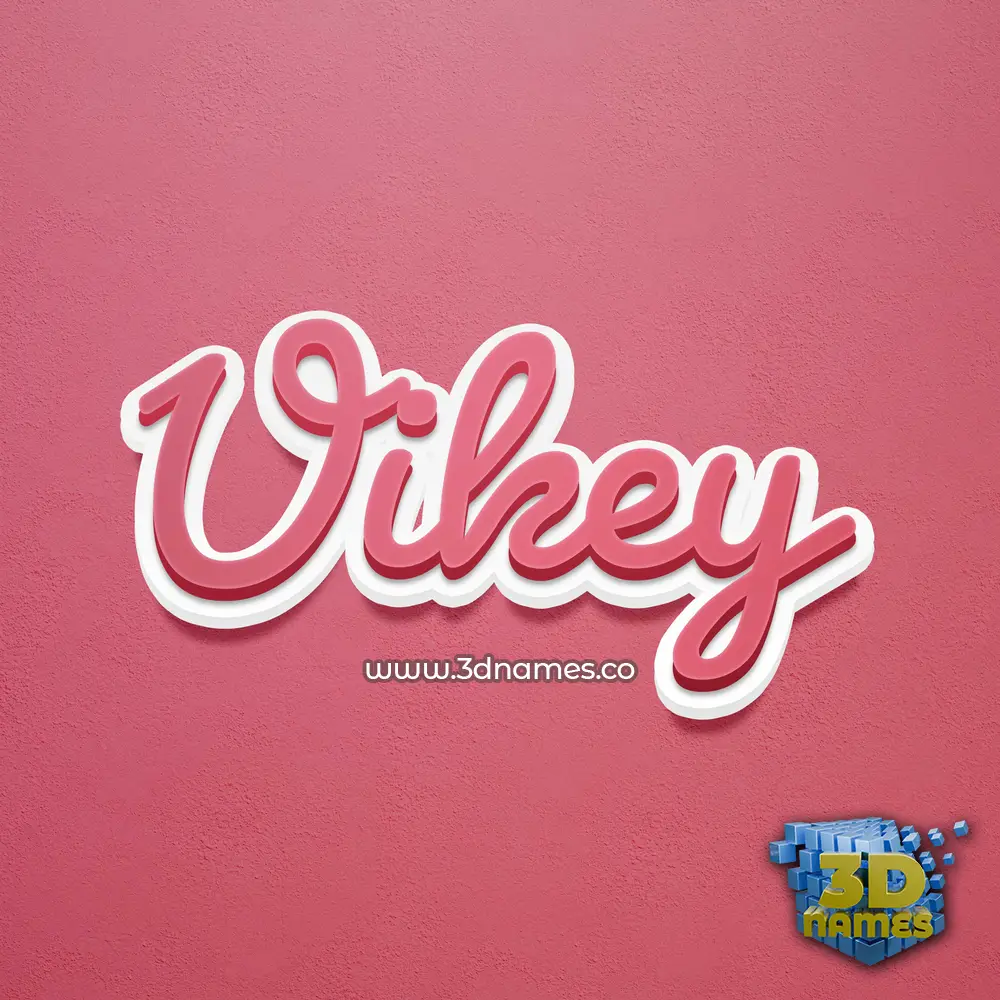 uikey in Red Scribble style - 3D name wallpaper