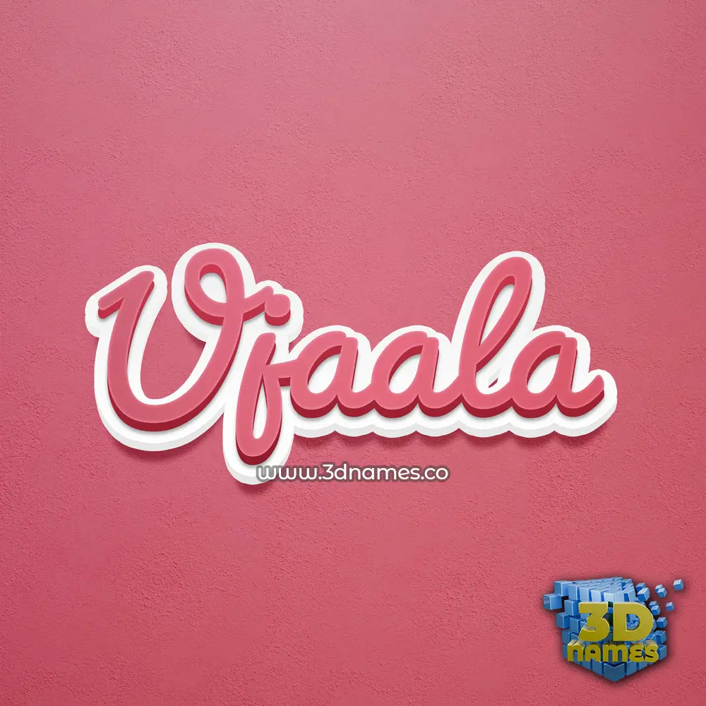 ujaala in Red Scribble style - 3D name wallpaper