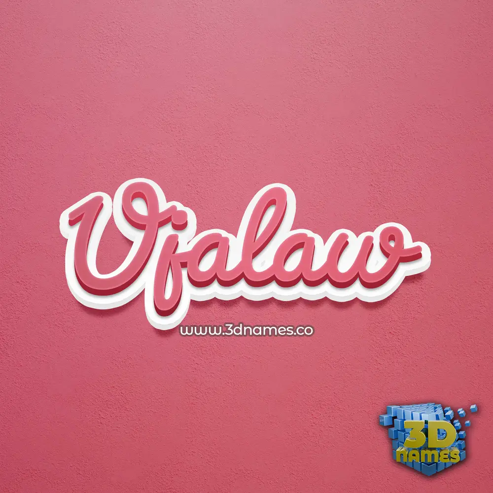 ujalaw in Red Scribble style - 3D name wallpaper