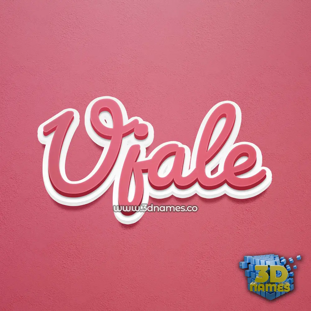 ujale in Red Scribble style - 3D name wallpaper