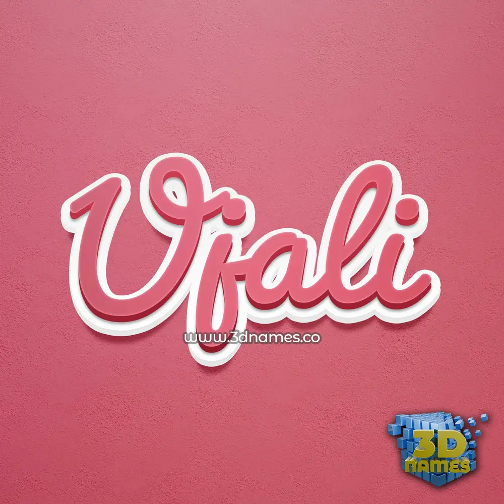 ujali in Red Scribble style - 3D name wallpaper