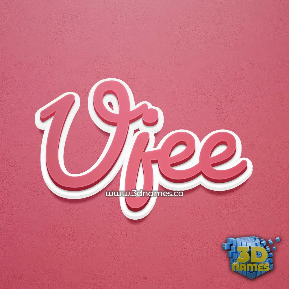 ujee in Red Scribble style - 3D name wallpaper