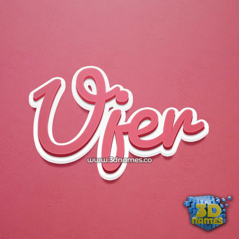 ujer in Red Scribble style - 3D name wallpaper