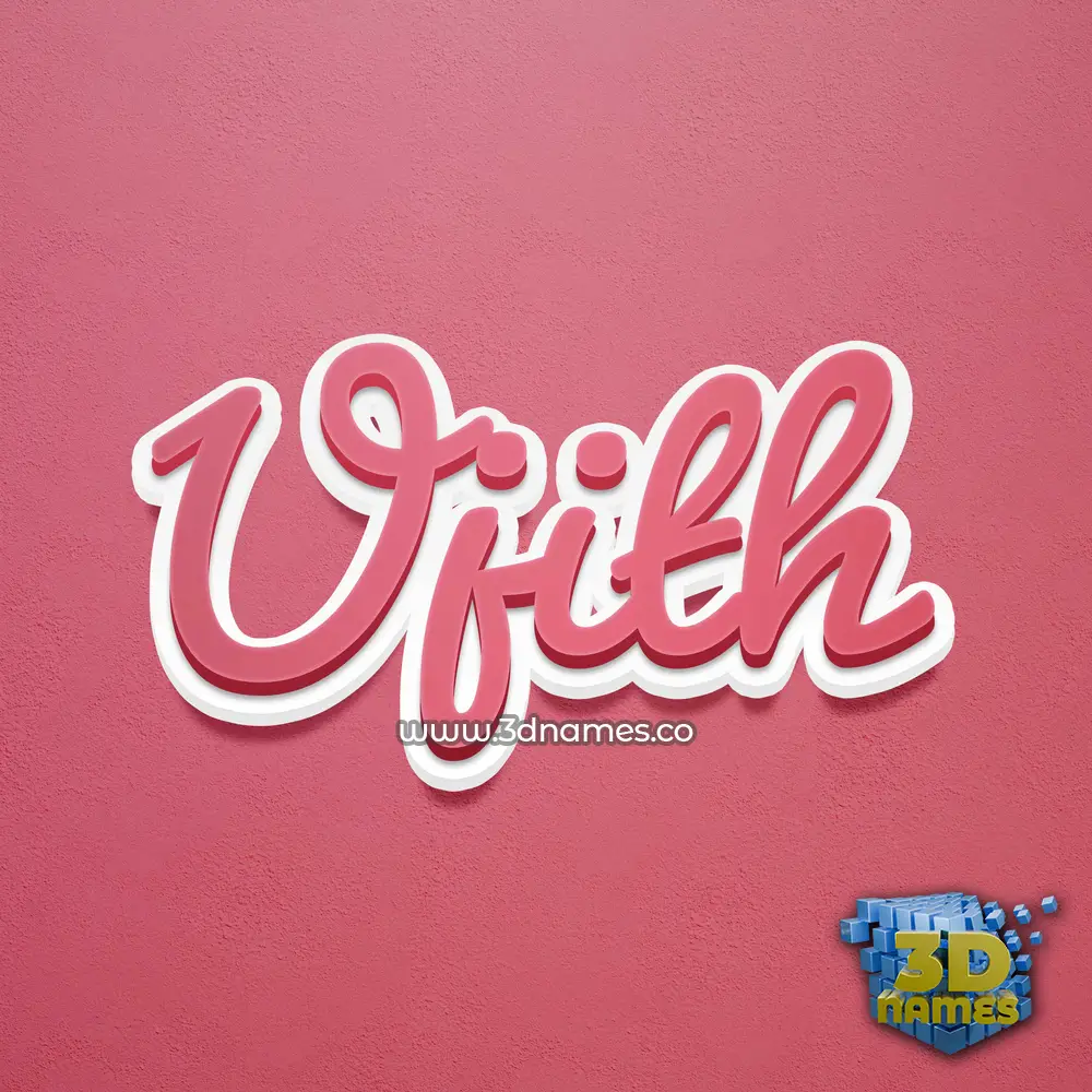 ujith in Red Scribble style - 3D name wallpaper