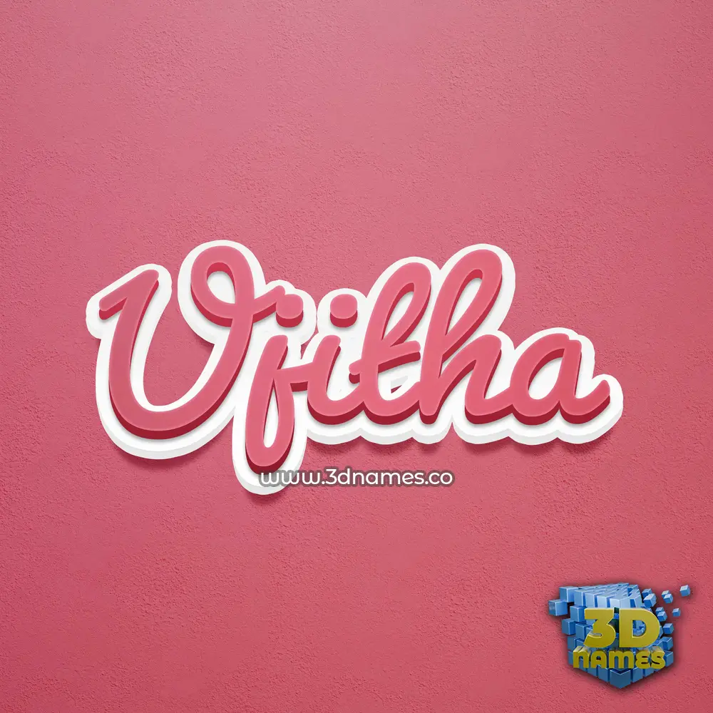 ujitha in Red Scribble style - 3D name wallpaper
