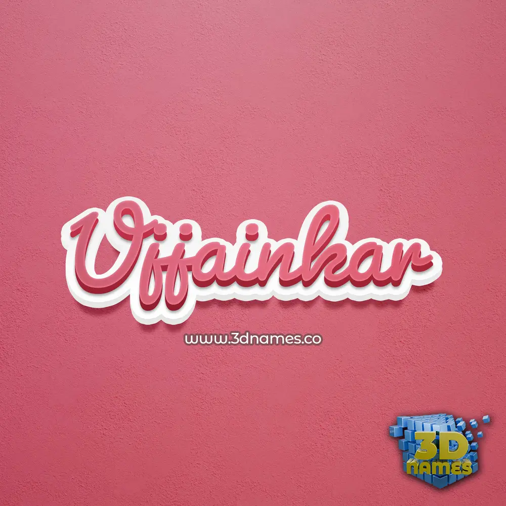 ujjainkar in Red Scribble style - 3D name wallpaper