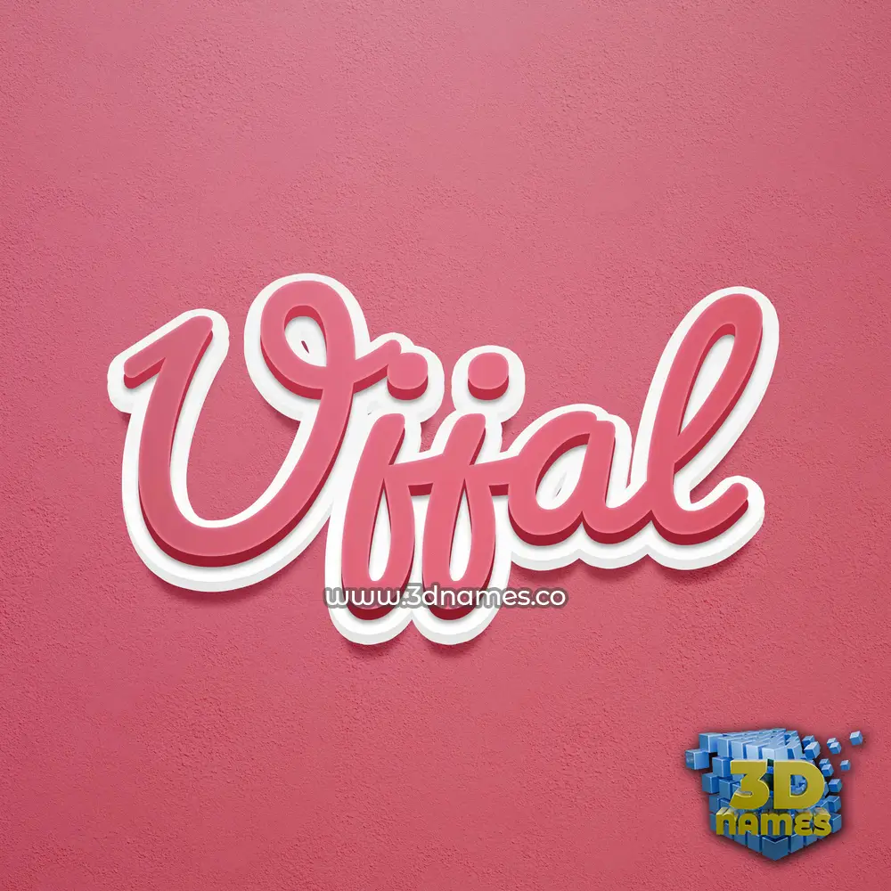 ujjal in Red Scribble style - 3D name wallpaper