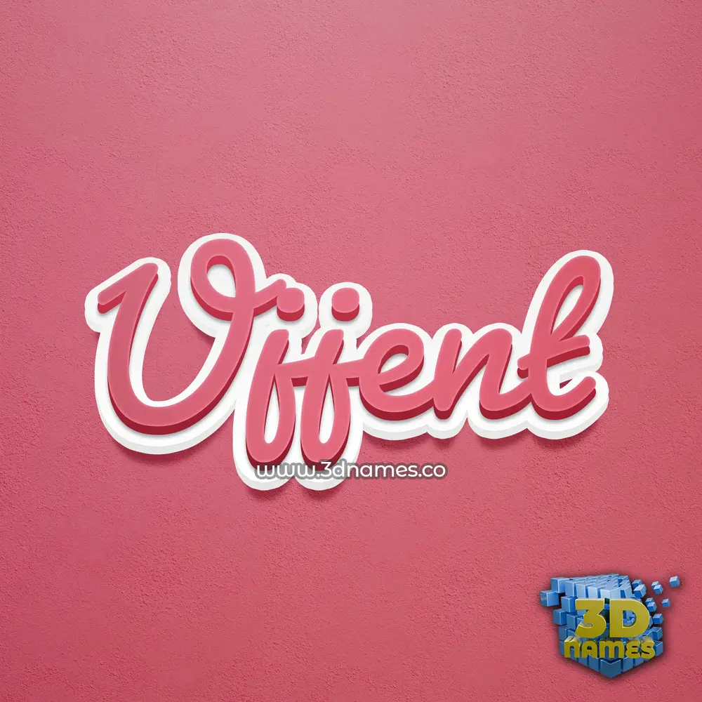 ujjent in Red Scribble style - 3D name wallpaper