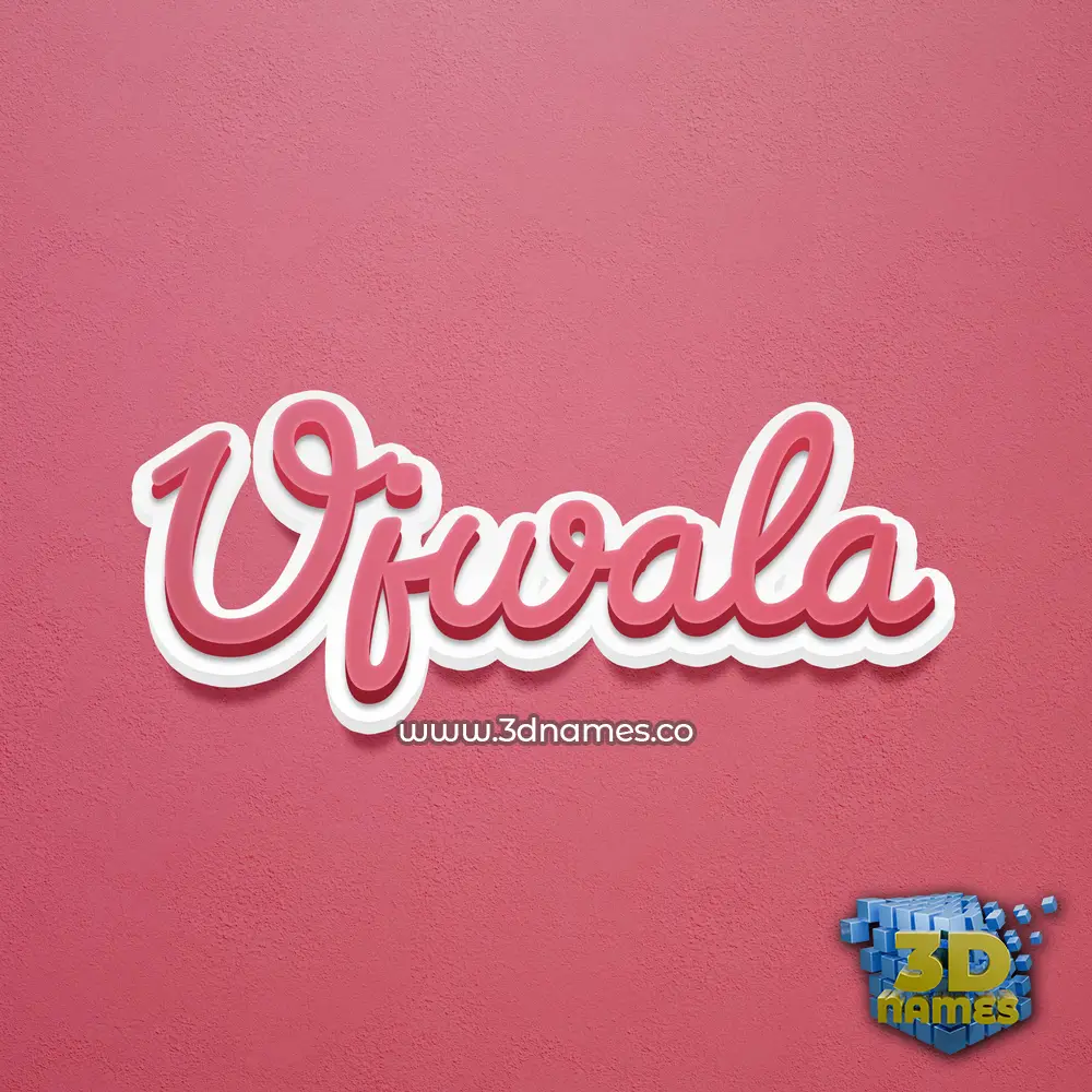 ujwala in Red Scribble style - 3D name wallpaper